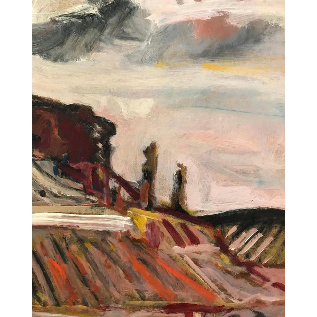 1980s Jean Krillé, Tableau No. 74, Oil on Wood, 1989 For Sale - Image 5 of 7