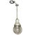 Pair of Benjamin Vapor-Tight industrial pendant lights featuring aluminum housings with original clear glass globe shade....