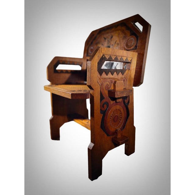 Wood Art Deco Armchair by Paul Fouillen, 1930s For Sale - Image 7 of 14