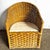 Brown Boho Chic Woven Wicker Lounge Chair For Sale - Image 8 of 9