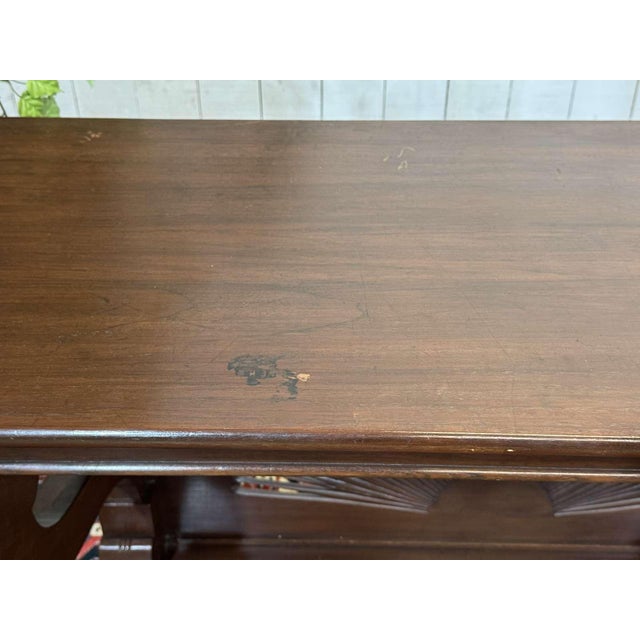 Louis Philippe Indonesian Teak Dismountable Console Table, 1950s For Sale - Image 11 of 18