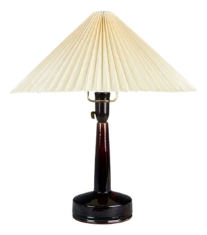 Danish Modern, Deep Red Stoneware, Table Lamp, Denmark, 1960s