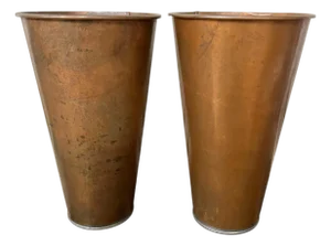 Houston Int’l Trading Handmade Solid Copper Vases - A Pair