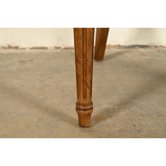 Henredon French Regency Louis XVI Carved Walnut Cane Back Side Chairs or Dining Chairs, Pair For Sale - Image 11 of 16