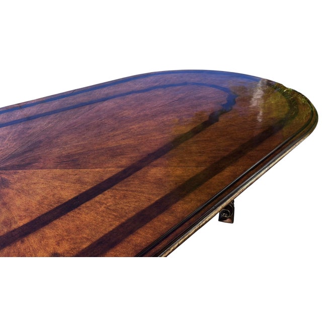 Huge Therien Studios Workshops for Dessin Fournir Double Pedestal Volute Dining Table For Sale - Image 9 of 11