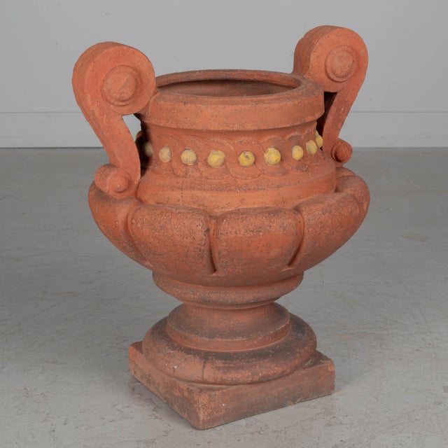 19th Century French Terracotta Garden Urn by Perrusson For Sale - Image 4 of 11