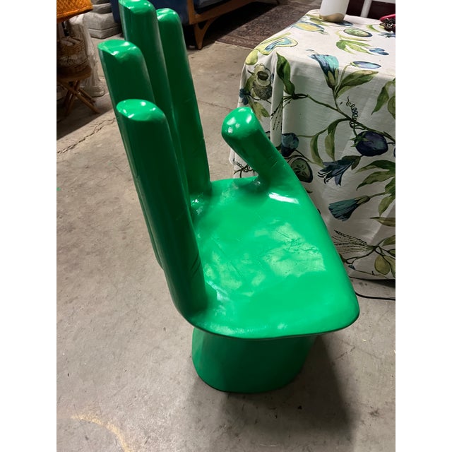 1970s Pop Art Kelly Green Hand Chair Chairish