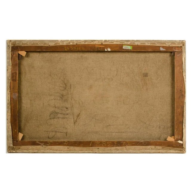 1889 Impressionist Style Canal Landscape Oil Painting For Sale - Image 4 of 13