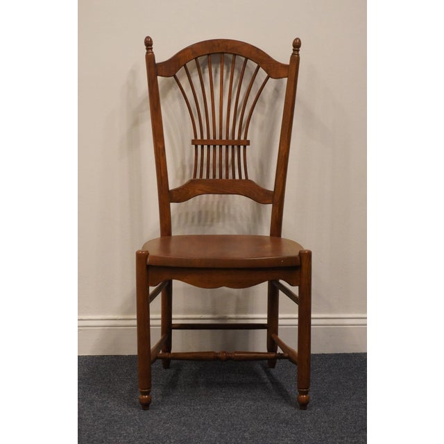 Jamco Wood Solid Hard Rock Maple Rustic Country Style Wheat Back Dining Side Chair For Sale - Image 4 of 9