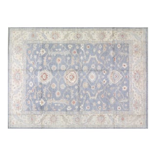 Turkish Oushak Hand Knotted Wool Rug, 9'x12'4" For Sale