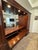 Burgundy Vintage Thomasville Illuminated Cherry Queen Bed Unit- Headboard, Bridge, Nightstand Armoires, & Mirror For Sale - Image 8 of 18