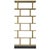 Industrial Shelves in Brushed Brass Finish and Smoked Glass For Sale - Image 3 of 7