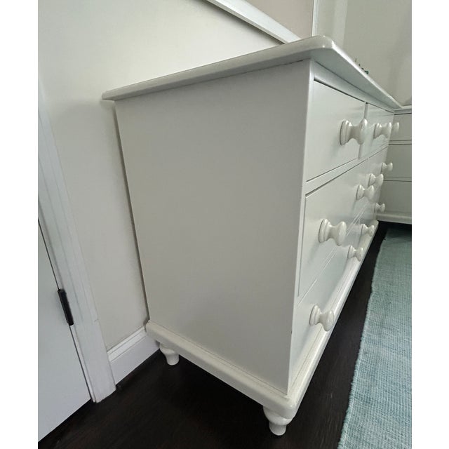 Pottery Barn Vintage Pottery Barn Kids White Double Dresser For Sale - Image 4 of 10