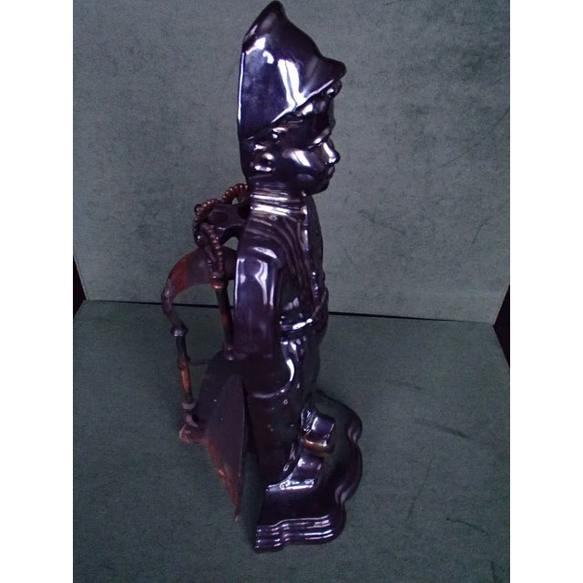 Art Deco Fireplace Set in the Shape of a Dutchman, 1940s, Set of 4, in Good conditions. Designed 1920 to 1949