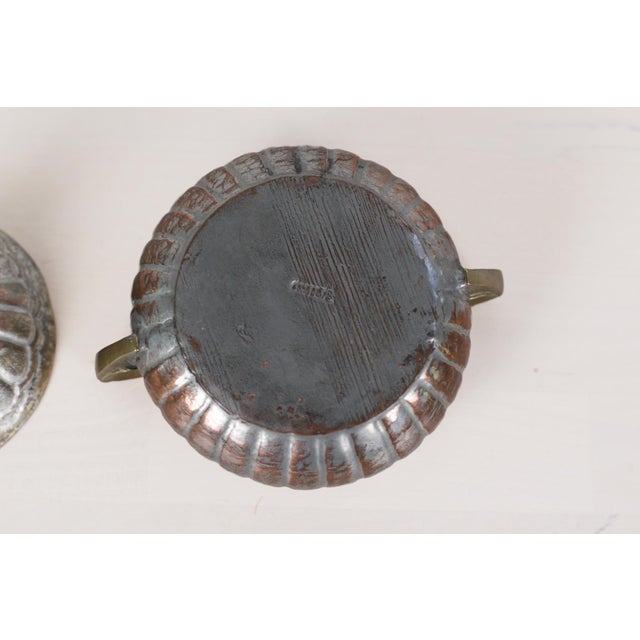 Early 20th Century Antique Chinese Copper and Brass Lidded Box For Sale - Image 9 of 10