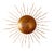 Spanish Solar Crown Sunburst Wall Light in Gilt Metal, 1950s For Sale
