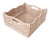 Artifacts Rattan Scallop Collection Shelf Basket in White Wash - 14" For Sale