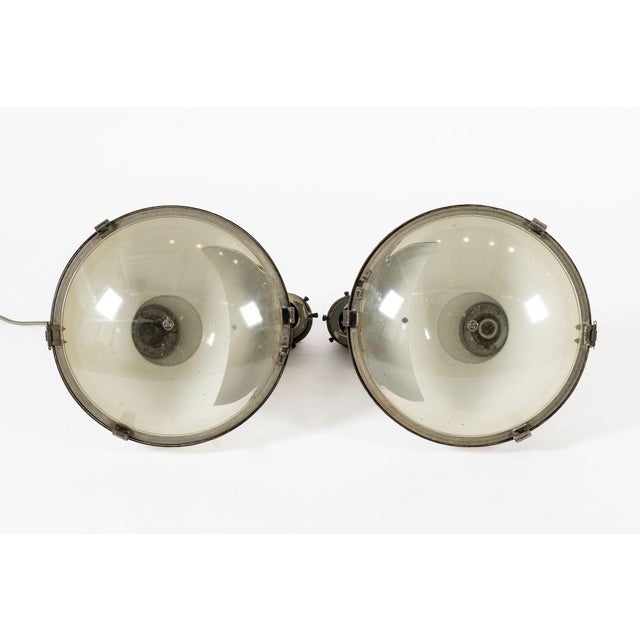 Huge 22” Vintage Industrial Floodlight Lamps Westinghouse Pair For Sale In Detroit - Image 6 of 11