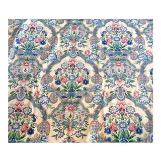 Vintage Atelier Originals Floral Damask Cotton Fabric- 7.5 Yards For Sale