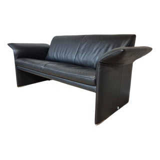 Indy 2.5-Seater Sofa in Black Leather from Jori For Sale