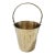 Vintage Silverplate Brass Petite Ice Bucket With Swing Handle For Sale
