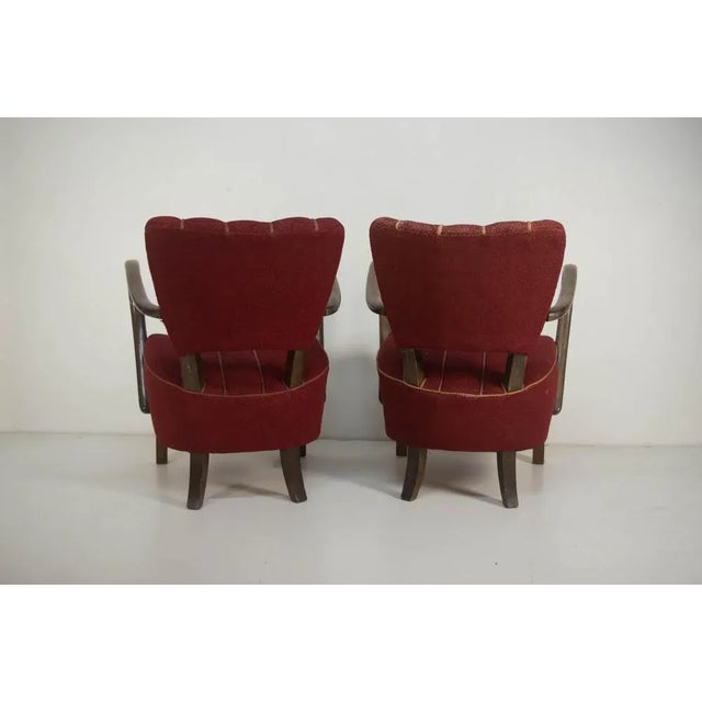 Set of Art Deco Armchairs H-237 attributed to Halabala, 1930 For Sale - Image 3 of 10