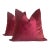 Red Wine Velvet and Brocade Pillows - a Pair For Sale