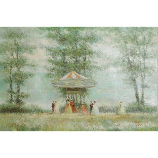 Merry Go Round, Unknown Artist Acrylic on Canvas, Signed Lower Right by Dubois For Sale