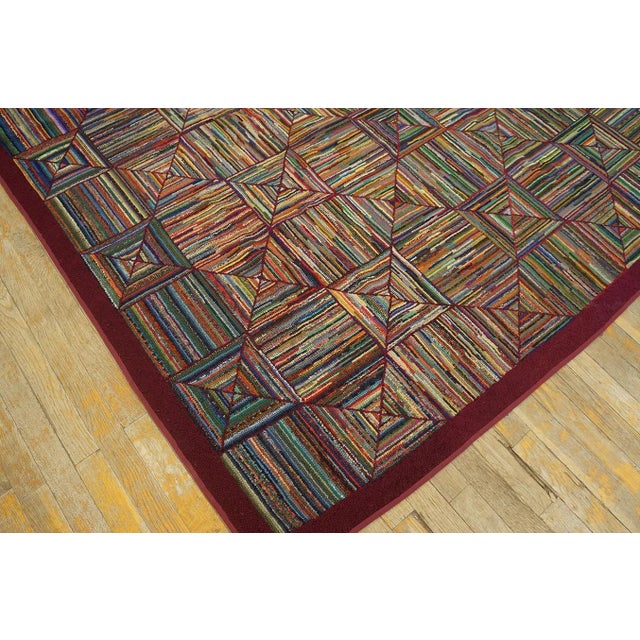 Mid-20th Century American Hooked Rug ( 7' 6'' x 9' 2'' - 228 x 279 cm ) For Sale - Image 9 of 12