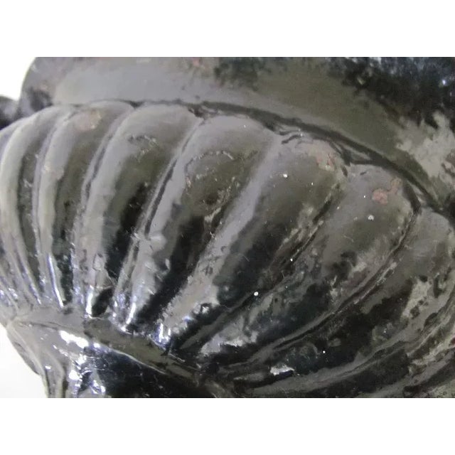 18th Century American Small Cast Iron Garden Urn Footed For Sale - Image 5 of 9