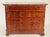 Antique Louis Philippe style burl walnut chest of drawers with marble top, 19th century. With a Saint Anne sandwich cut...