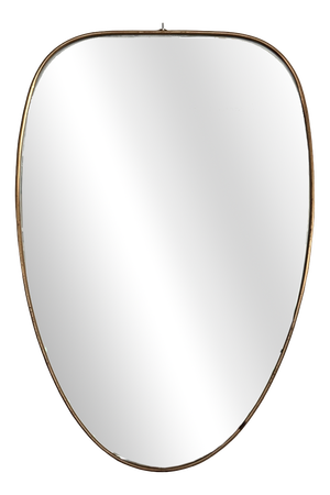 Large Italian Wall Mirror with Original Brass Frame, 1970s