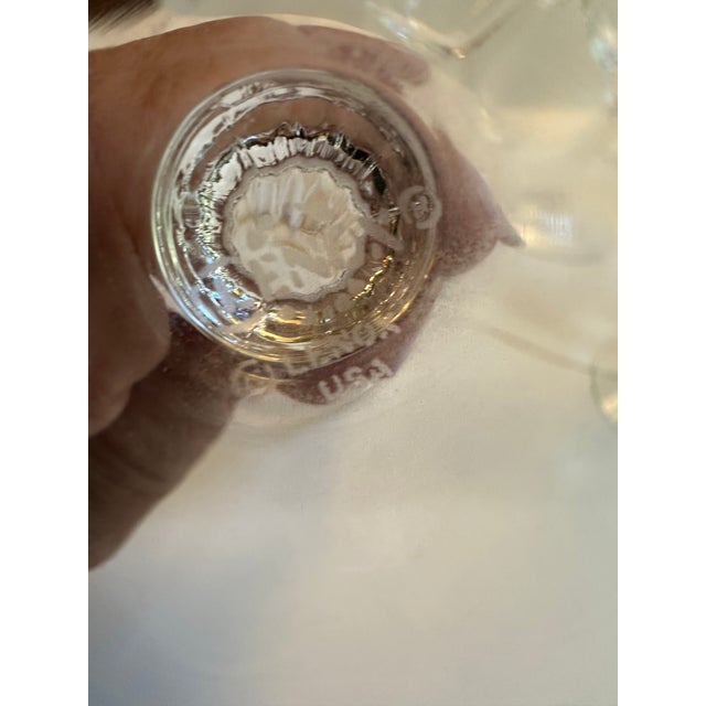 Vintage 1970s Lenox "Autumn" Collection Handblown Crystal Water Glasses 7.75" High 24k Gold Encrusted Band - Set of 12 For Sale - Image 10 of 18