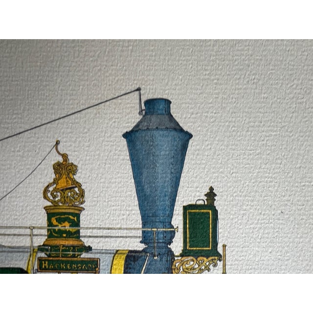 1950s Evelyn Cuero "The Hackensack" 1860 Steam Locomotive Print For Sale In Houston - Image 6 of 9