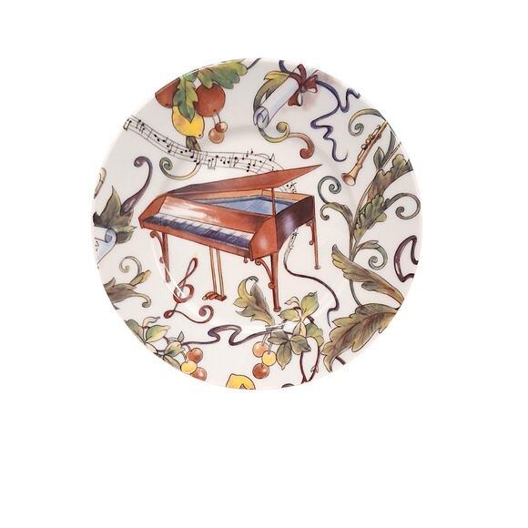 Traditional 1950s 4 Pc Email De Limoges Decore a La Main a S. Marino Godinger Musical Instruments For Sale - Image 3 of 7