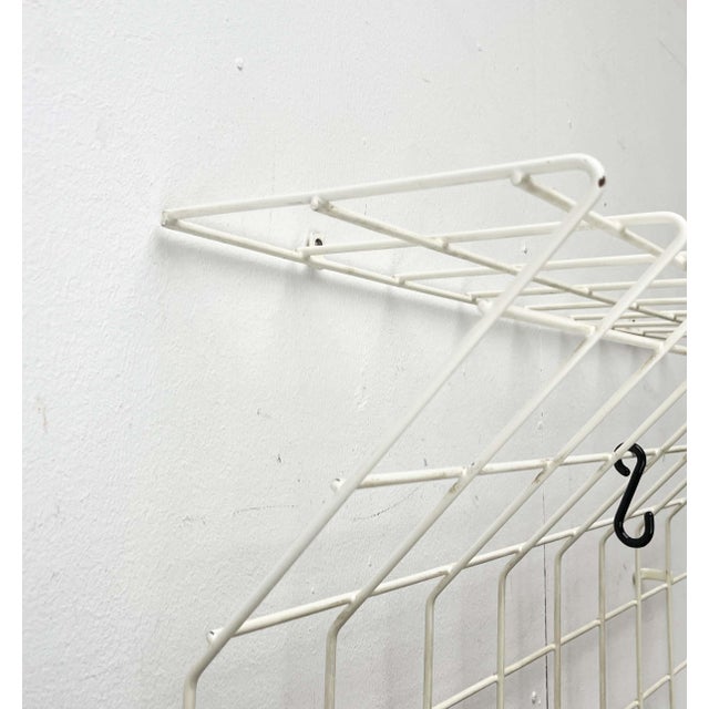 Mid-Century Modern German Minimalist White String Coat Rack, 1960s For Sale - Image 10 of 18