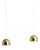 Mid-Century Swedish Brass Pendant Lamps by Eje Ahlgren for Bergboms, 1960s, Set of 2 For Sale