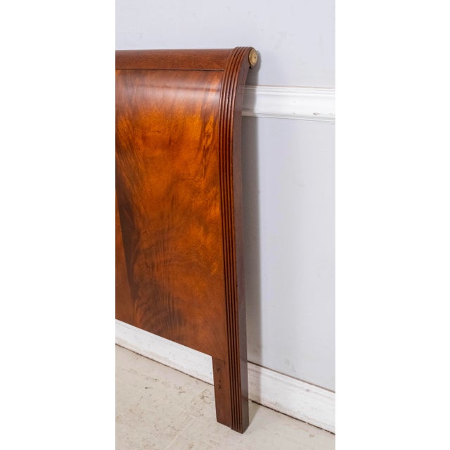 Baker Flame Mahogany Sleigh King Size Headboard For Sale In Philadelphia - Image 6 of 12