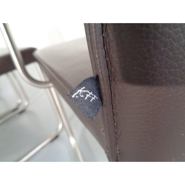 Leather Cantilever Dining Chairs by Karl Friedrich Förster for KFF, 1990s, Set of 6 For Sale - Image 18 of 18