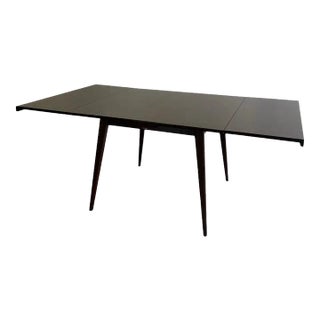 1960s Jens Risom Square Walnut Extension Dining Table For Sale