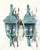 Turquoise Pair of Vintage Solid Brass Outdoor Wall Lanterns - 22”h X 7”.5 W X 7”.5 D For Sale - Image 8 of 15