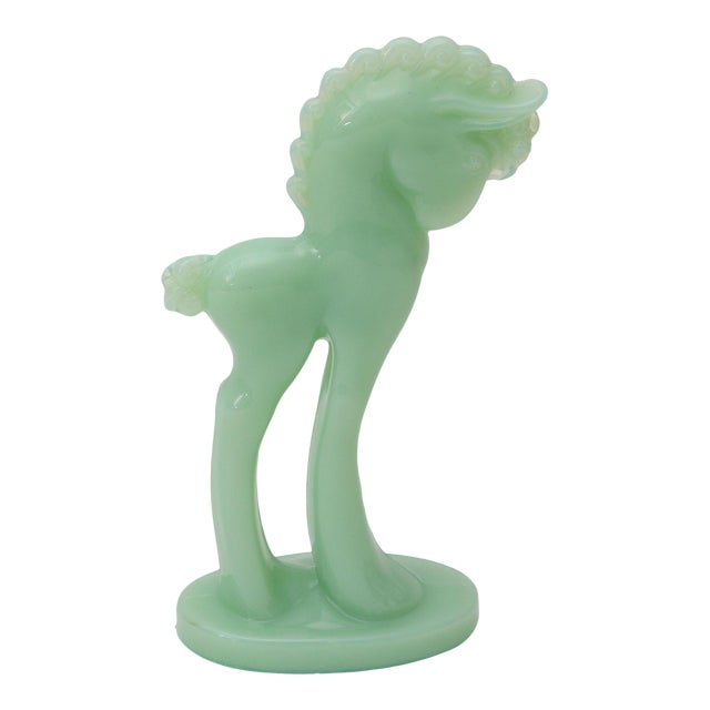 Art Deco 1920s Jadeite Glass Horse Figurine Chairish