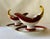 Antique Pirkenhammer Ruby Red Porcelain Sauce Boats With Gilt Bacchus Handles — Pair For Sale - Image 4 of 18