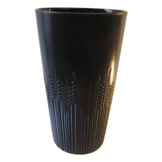 Black Rosenthal Relief Vase by Tapio Wirkkala, 1970s For Sale