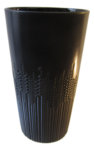 Black Rosenthal Relief Vase by Tapio Wirkkala, 1970s