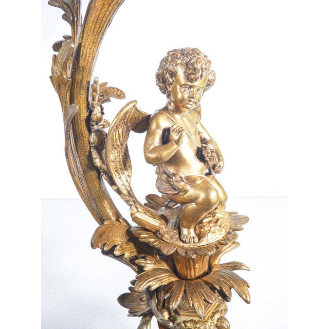 Napoleon III Gilded Bronze Candelabra, Set of 2 For Sale - Image 17 of 18