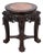 Chinese Hardwood and Marble Low Pedestal Table For Sale