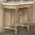 19th Century French Louis XVI Giltwood Carrara Marble Top Demilune Console For Sale - Image 4 of 18