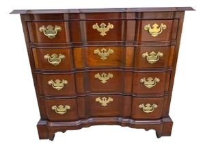 Councill Craftsmen Solid Cherry Chippendale Block Front Chest of Drawers