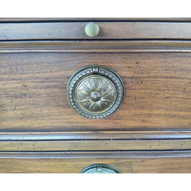 Wood French Style Partner's Desk by Baker, Circa 1970s For Sale - Image 7 of 18